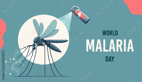 world malaria day vector design photo