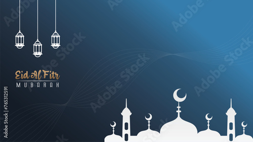 premium luxury eid al fitr design vector, banner, wallpaper, greeting background on social media and print media