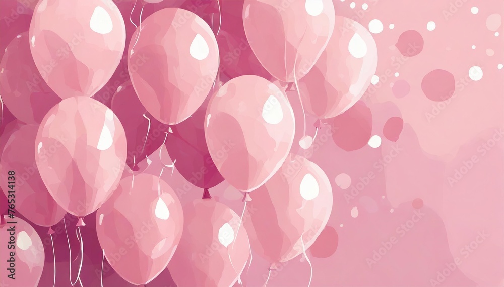 festive sweet pink balloons background banner celebration theme