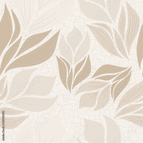 Warm Earth Browns in a Seamless Pattern of Florals