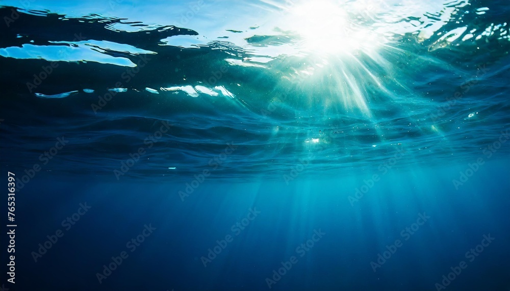 blue and surface underwater background