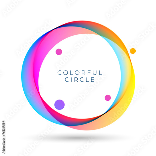 eye catching abstract colorful round frame background with blank space