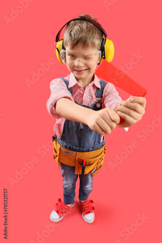 Cute little builder with ru...