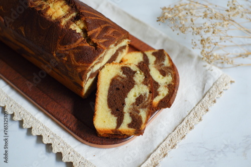 Piece of marble cake 