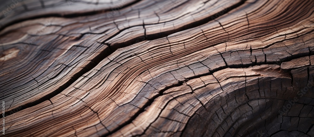 Capturing the intricate details, this image shows a tight shot of a wooden surface revealing an extremely slender line Capturing the intricate details, this image shows a tight shot of a wooden surface revealing an extremely slender line