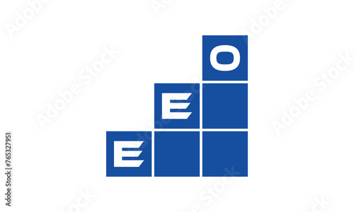 EEO initial letter financial logo design vector template. economics, growth, meter, range, profit, loan, graph, finance, benefits, economic, increase, arrow up, grade, grew up, topper, company, scale photo