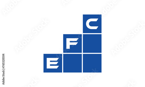 EFC initial letter financial logo design vector template. economics, growth, meter, range, profit, loan, graph, finance, benefits, economic, increase, arrow up, grade, grew up, topper, company, scale photo