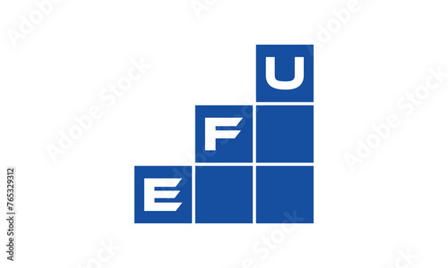 EFU initial letter financial logo design vector template. economics, growth, meter, range, profit, loan, graph, finance, benefits, economic, increase, arrow up, grade, grew up, topper, company, scale photo