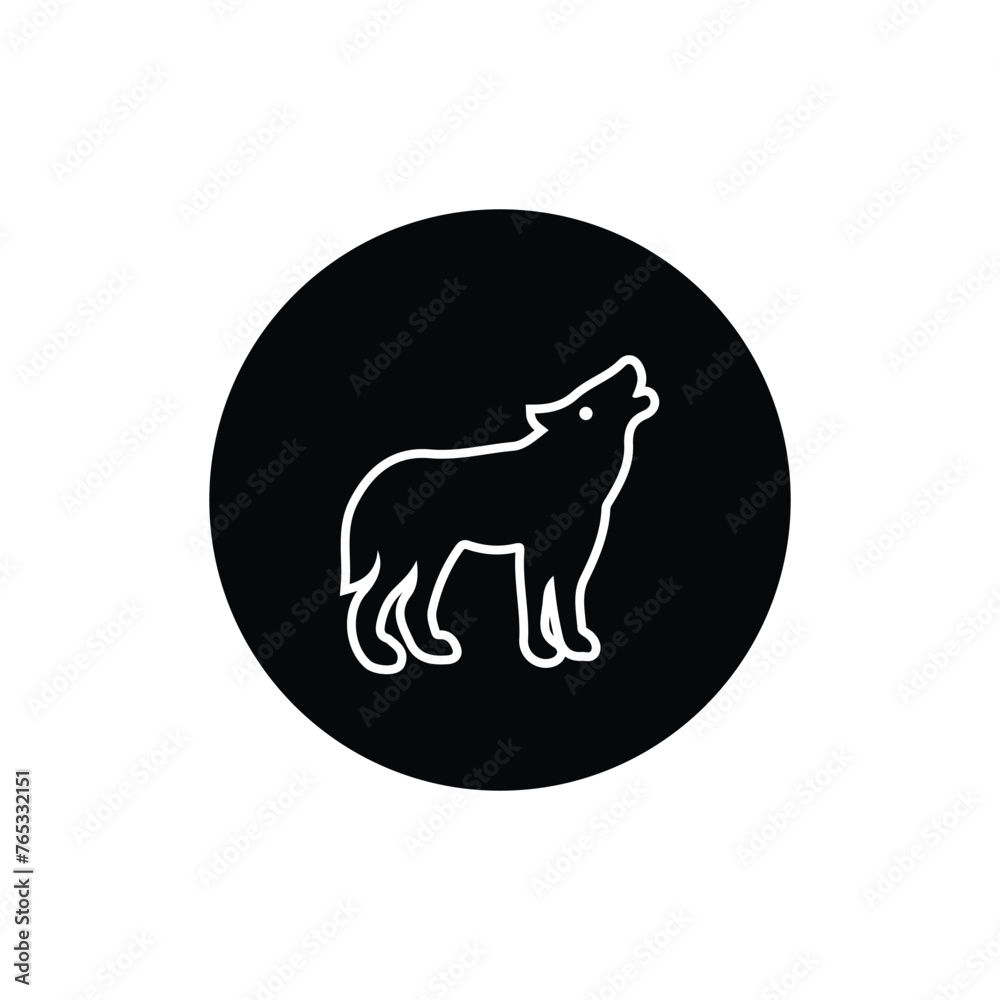 Obraz premium wolf icon