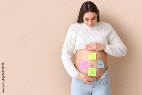 Young pregnant woman and st...