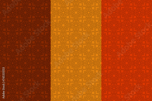 Abstract Islamic Geometric Stroke Pattern Design