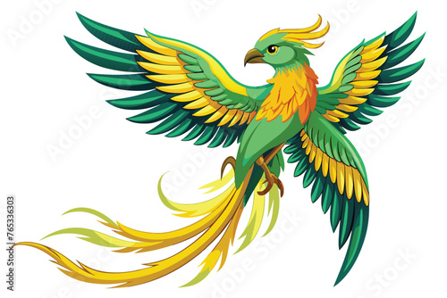 agnifique-petit-oiseau- vert-jaune-iris ailes.eps