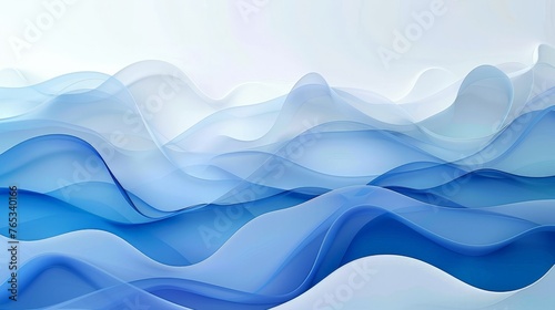 Abstract gradients blue waves sale banner template background