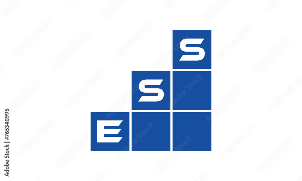 ESS initial letter financial logo design vector template. economics ...