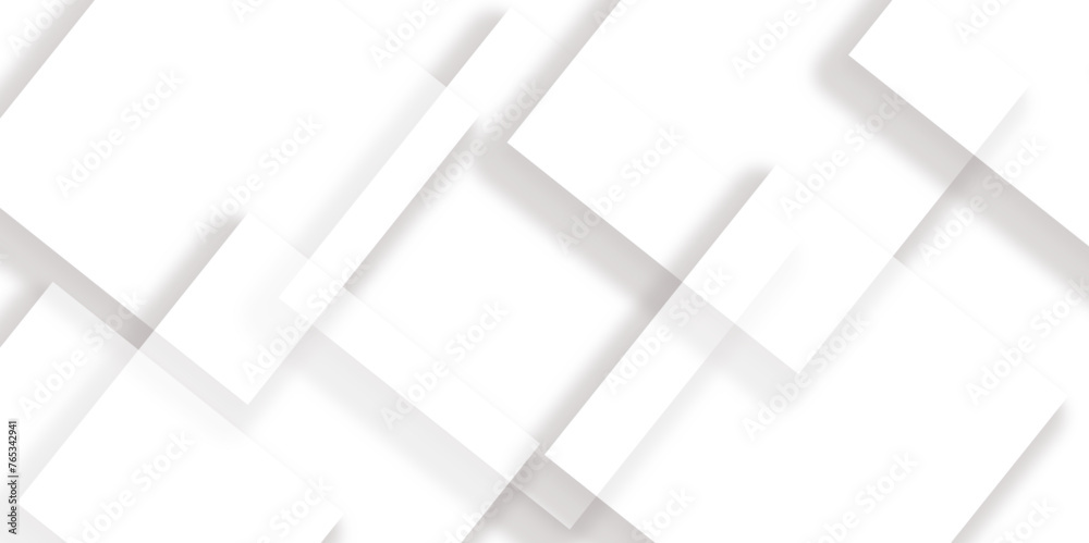 Abstract white and grey modern minimalistic pale geometric pattern background. square shapes in random geometric pattern background. business concept idea for poster, template on web, backdrop.