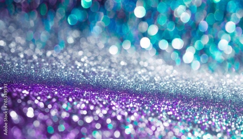 abstract glitter silver purple blue lights background de focused banner