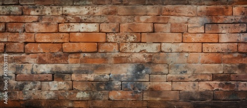 A detailed closeup shot showcasing the intricate patterns and textures of brickwork on a wall with numerous bricks  highlighting the beauty of this building material