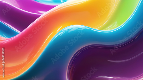 Wavy colorful background plastic 3d texture