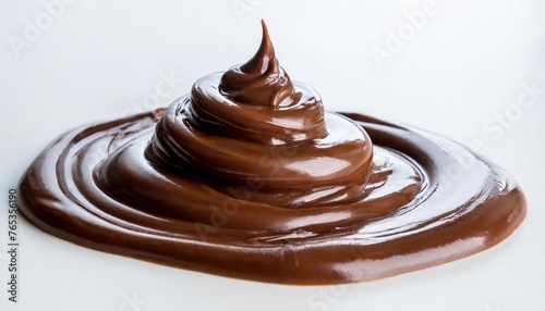 melted chocolate on a white background