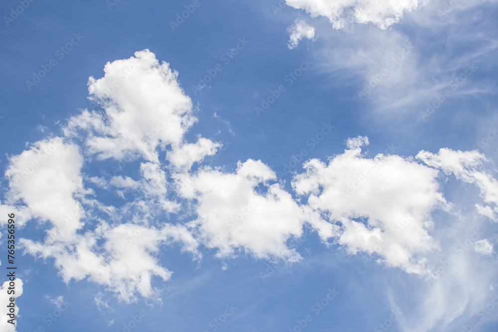 White clouds in the blue sky White clouds in the blue sky