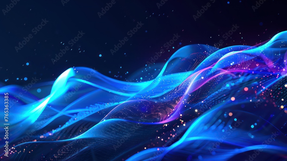 Blue abstract wave swirl with smoke effect Blue abstract wave swirl with smoke effect