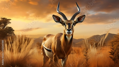 Captivating Realism: A Spectacular Depiction of an Antelope, Exquisitely Rendered to Bring Its Beauty and Majesty to Life in Vivid Detail