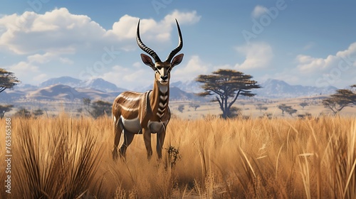 Captivating Realism: A Spectacular Depiction of an Antelope, Exquisitely Rendered to Bring Its Beauty and Majesty to Life in Vivid Detail