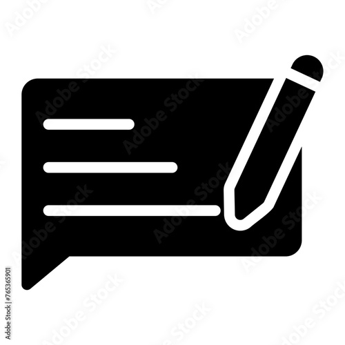 blogging glyph icon