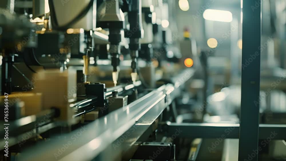 Sensors and cameras installed on the factory floor monitor production lines detecting and resolving issues before they can impact overall efficiency. Sensors and cameras installed on the factory floor monitor production lines detecting and resolving issues before they can impact overall efficiency.