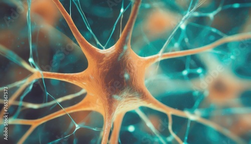 abstract background with neuron cells scientific concept of neural connections and brain activity