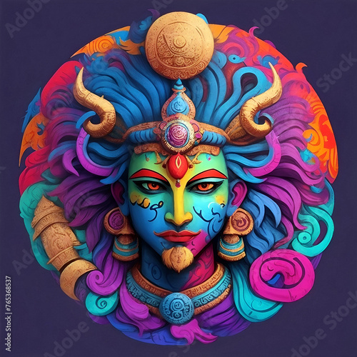 Character illustration ancient god