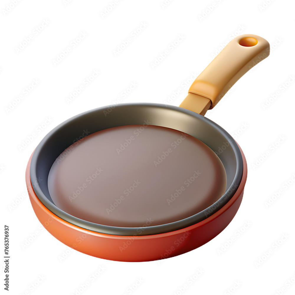 3d steel empty frying pan isolated. realistic vector mockup 3d steel empty frying pan isolated. realistic vector mockup
