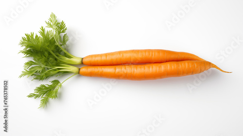 Fresh carrot on white background