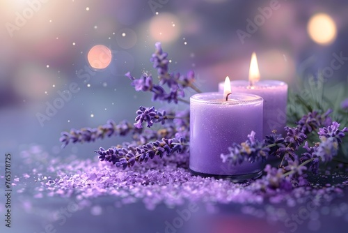 Creating a Sanctuary of Comfort  A Tranquil Scene of Relaxation with Soft Music and Lavender Aroma