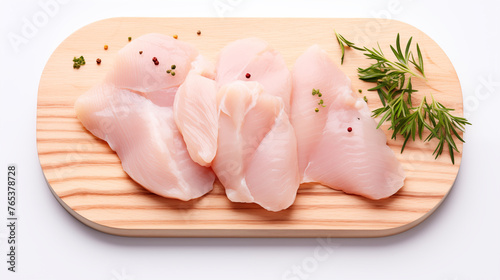 raw chicken cut into square on circular cutting board, white background --ar 16:9 --v 5.2 Job ID: cd02b309-f981-4fe4-a7dd-7240a780ab95