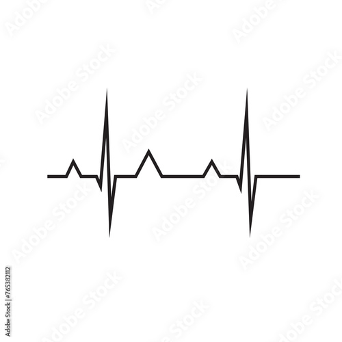 human heart cardiogram in vector graphics