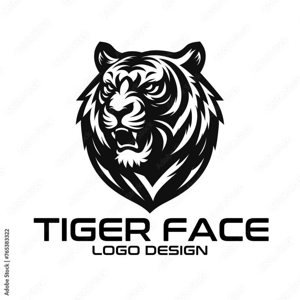 Tiger Face Vector Logo Design