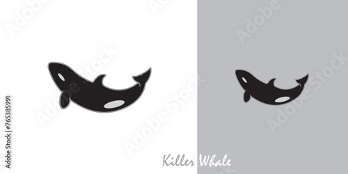 Killer Whale Logo, Wild Ocean Orca