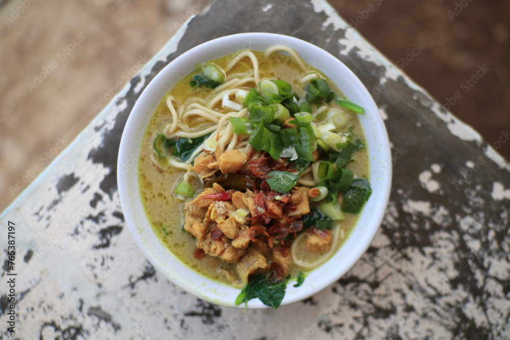 Chicken Noodle or Mie Ayam is Indonesian Dish Chicken Noodle or Mie Ayam is Indonesian Dish