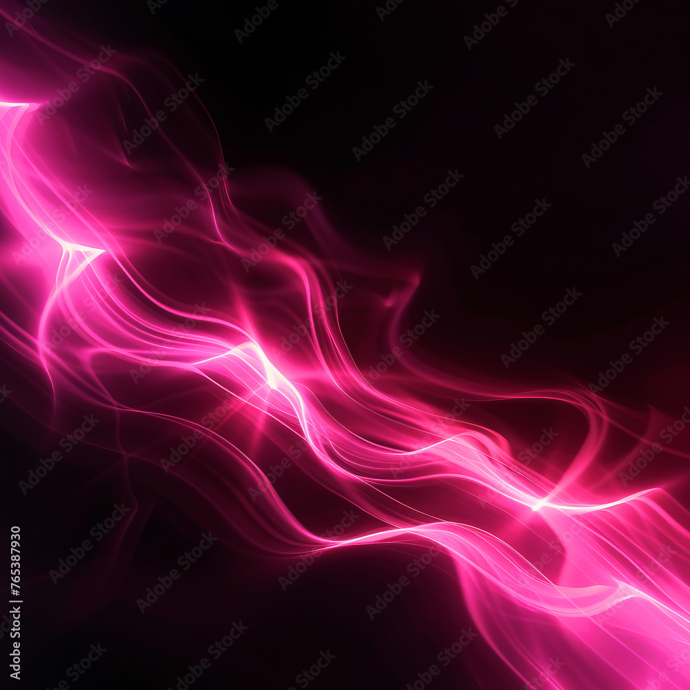Abstract neon pink swirls on a dark background, embodying energy and dynamic motion Abstract neon pink swirls on a dark background, embodying energy and dynamic motion
