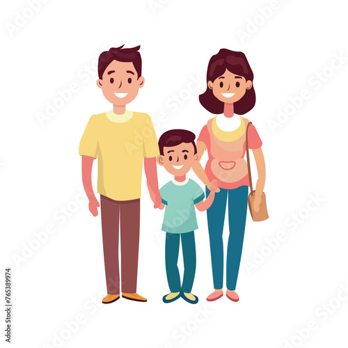 Digital native new generation colorful children flat 2D vector illustration 