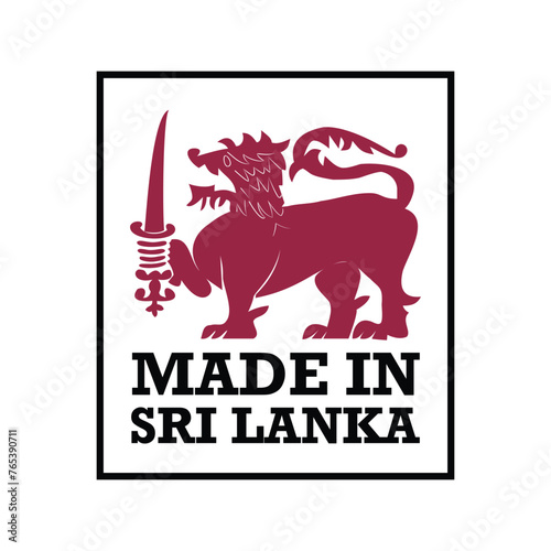 Made in Sri Lanka Icon Made in SL. Packaging symbols.  