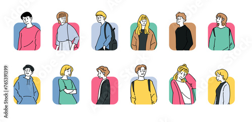 人物 おしゃれイラスト素材	