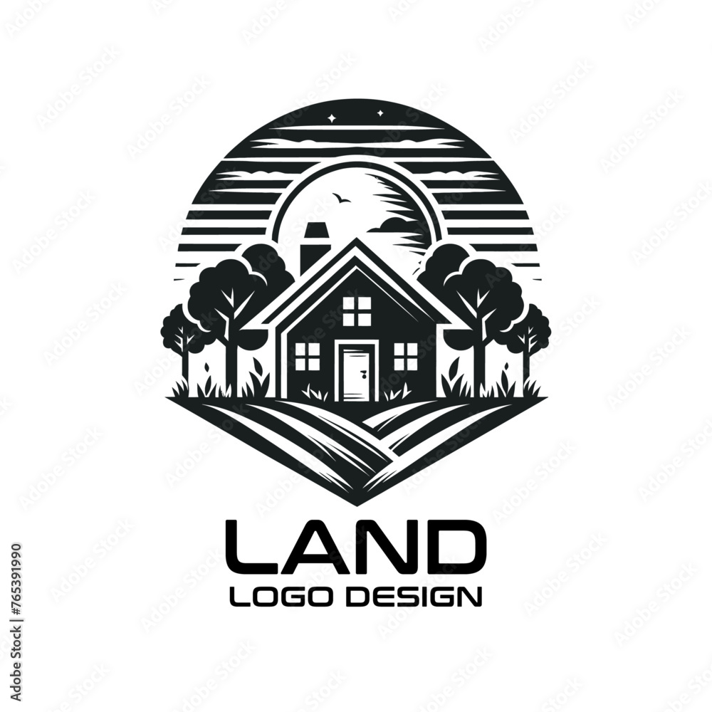 Fototapeta premium Land Vector Logo Design