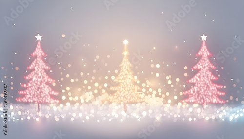 white blur abstract background. bokeh christmas blurred beautiful shiny Christmas lights © Awais05