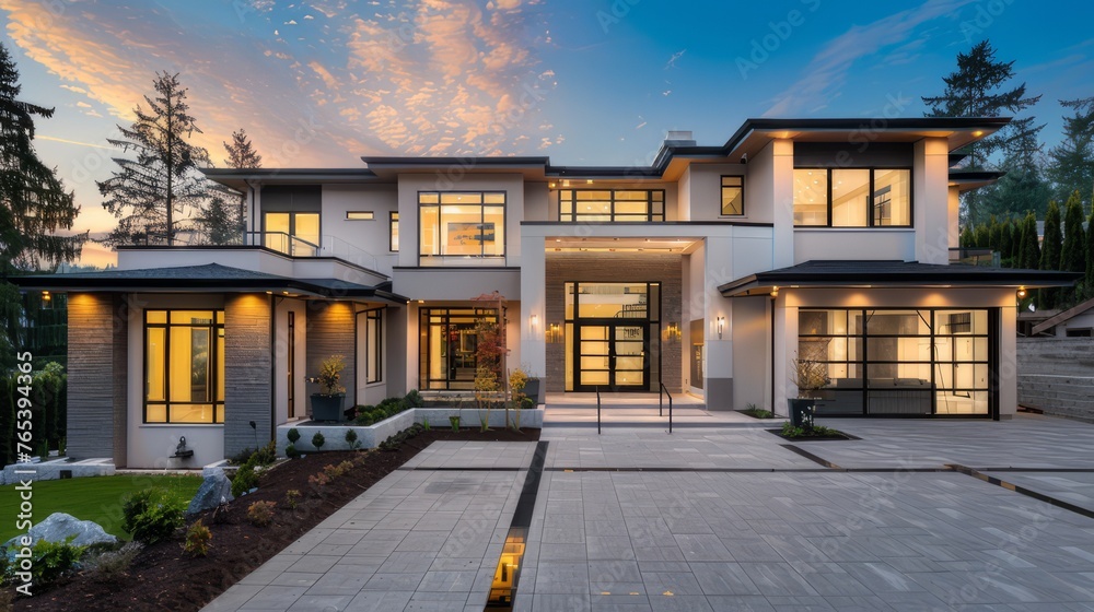 Capture the grandeur and elegance of a newly constructed luxury home.
