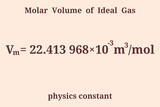 Molar Volume of Ideal Gas. Physics constant. Education. Science. Vector illustration.