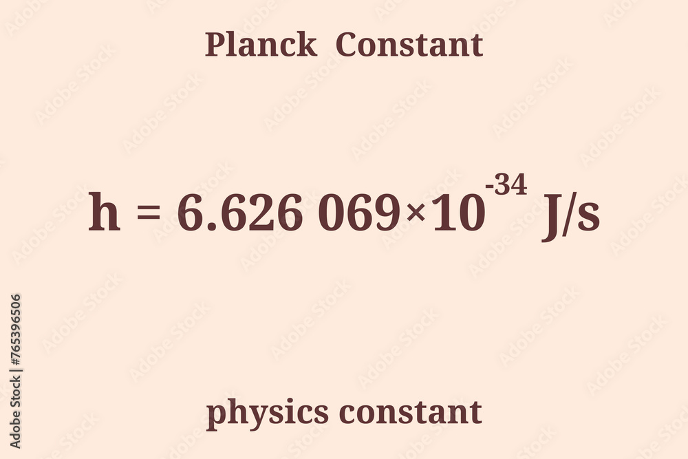 Planck Constant. Physics constant. Education. Science. Vector illustration.