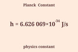 Planck Constant. Physics constant. Education. Science. Vector illustration.