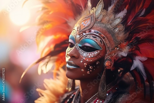 women with costume Brazilian festival